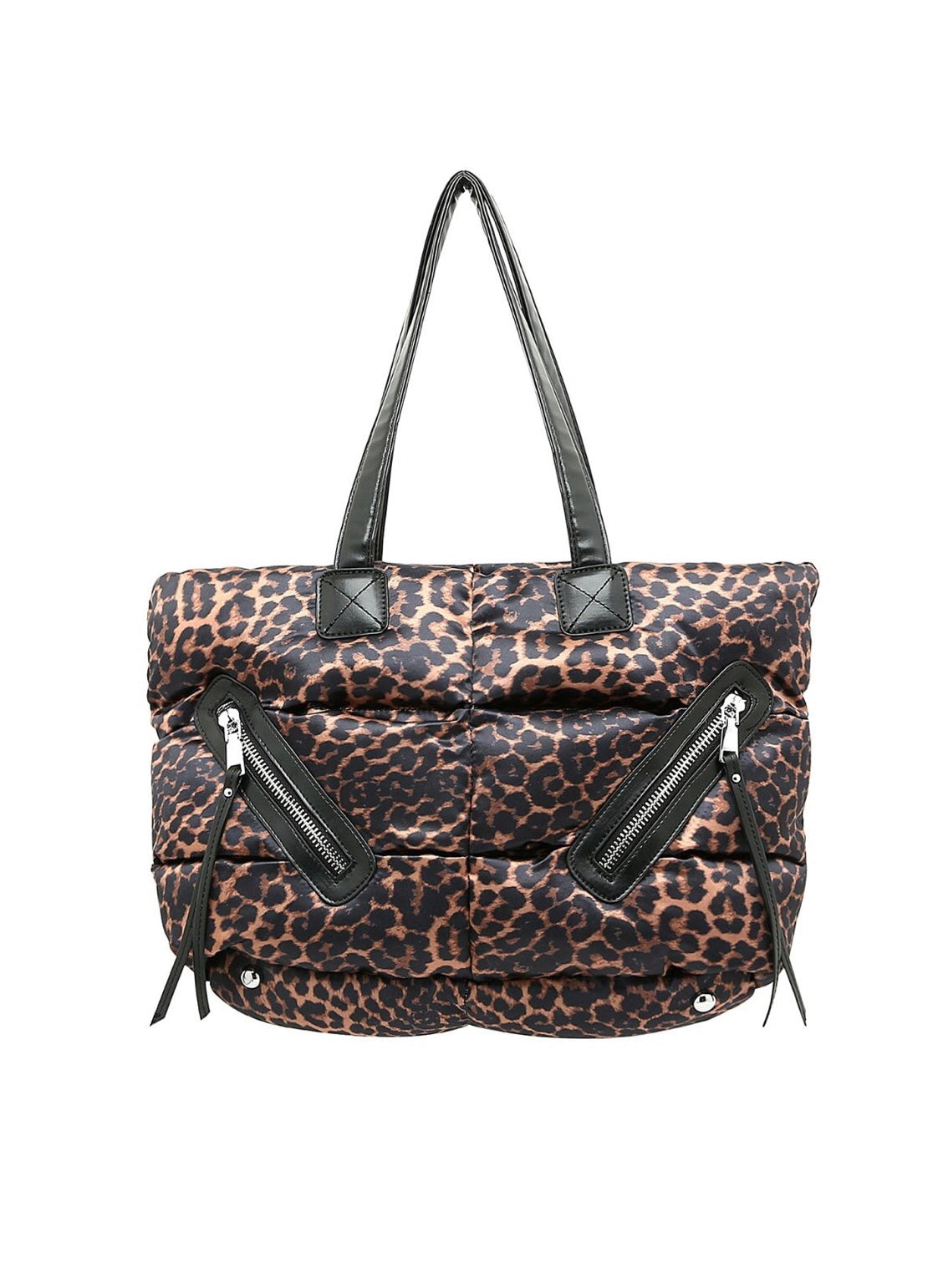 Animal Print Puffer Jacket Tote Bag