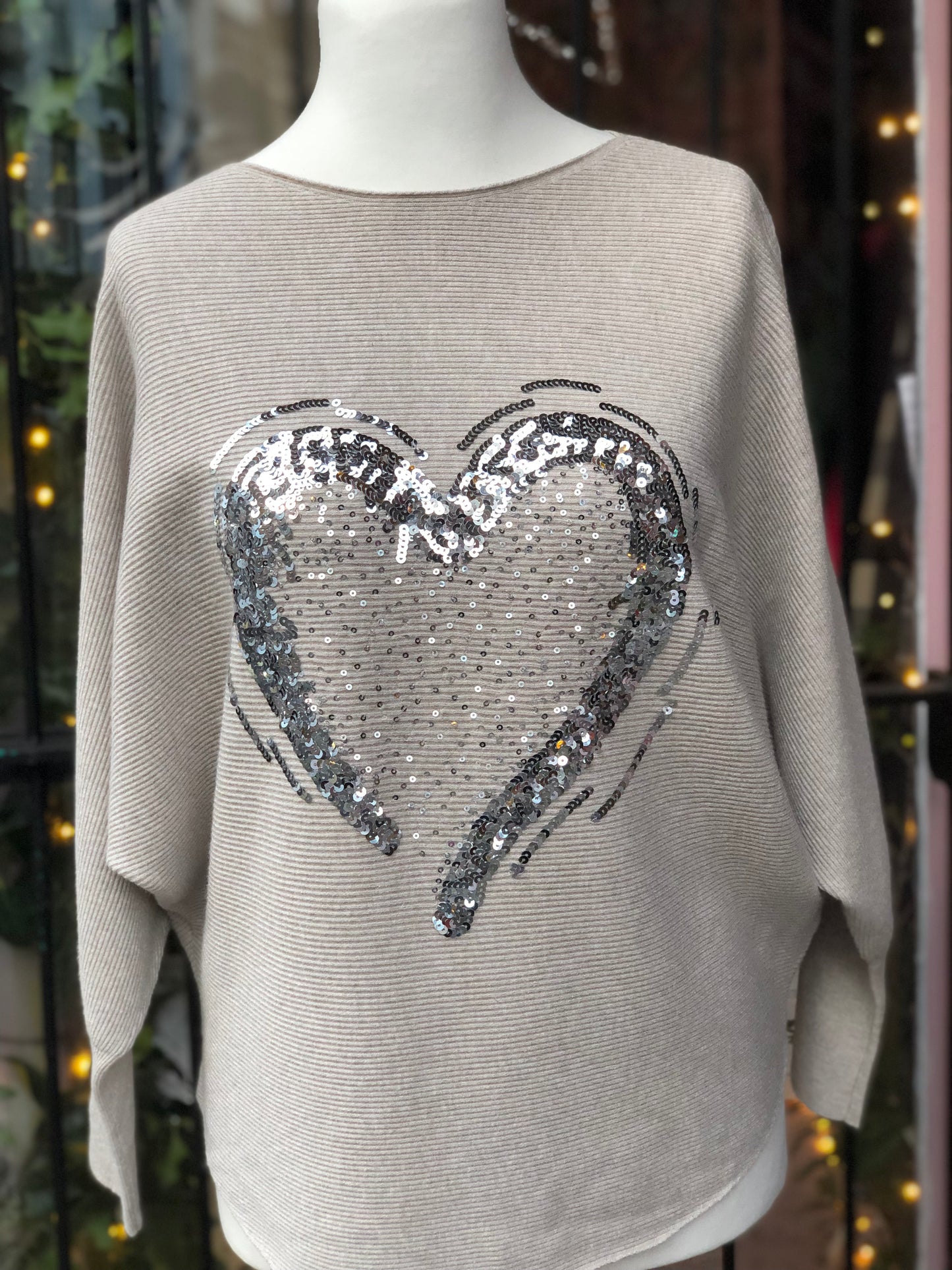 Sequin Heart Jumper