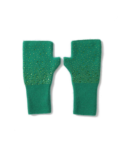 Fingerless Gloves With Crystals