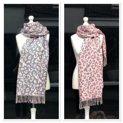 Animal Print Reversible Scarves