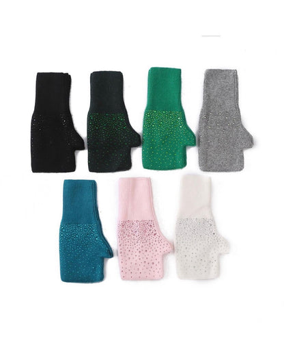 Fingerless Gloves With Crystals