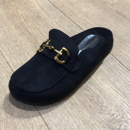 Black Closed Toe Mule