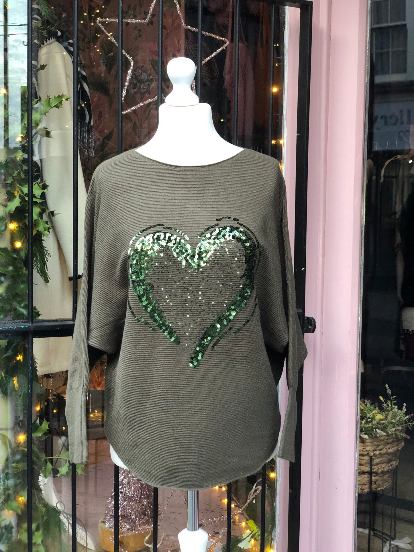 Sequin Heart Jumper