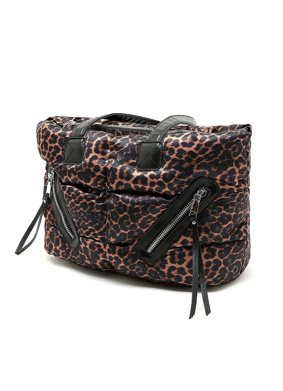 Animal Print Puffer Jacket Tote Bag