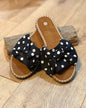 Black / White Polka Dot Sandals